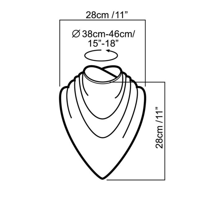 Large Neckerchief Size Chart