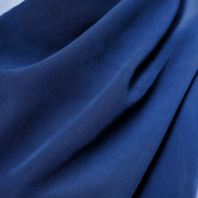 Close up of Care Designs Neckerchief fabric in Navy