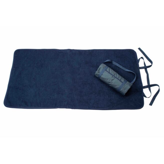 Changing Mat with navy cotton towelling layer