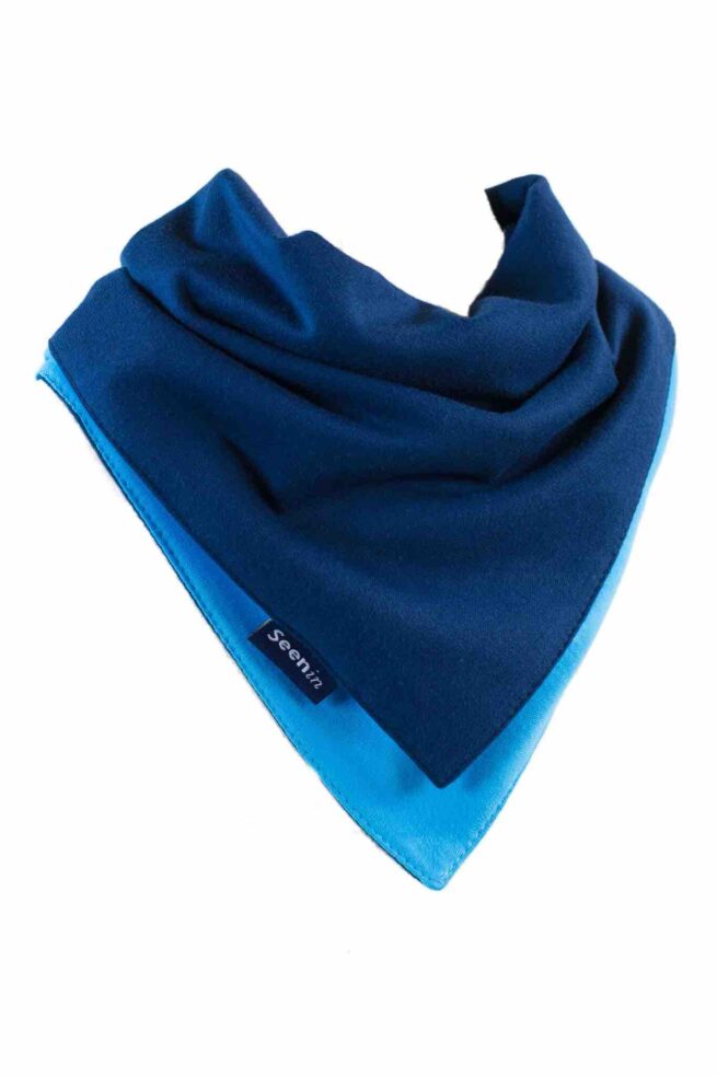 Flip Kerchief in Navy Turquoise
