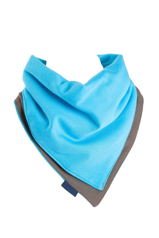 Flip Kerchief in turquoise and brown