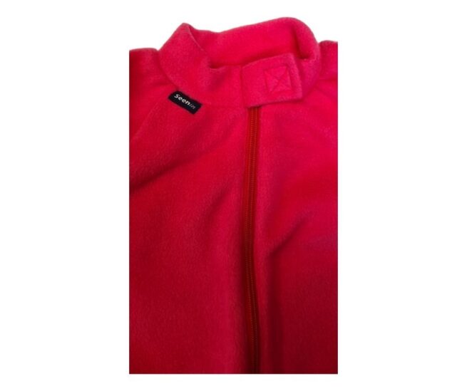 Front opening fleece sleepsuit - Pink