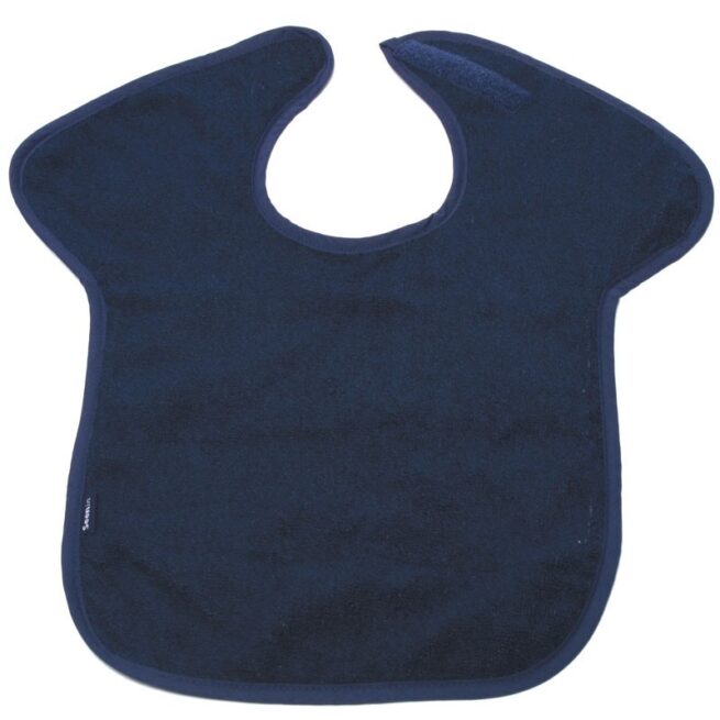 Product image of navy herd apron with extra shoulder coverage
