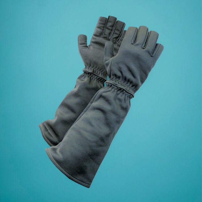 Pair of Bite Pro Resistant Fingerless gloves in grey