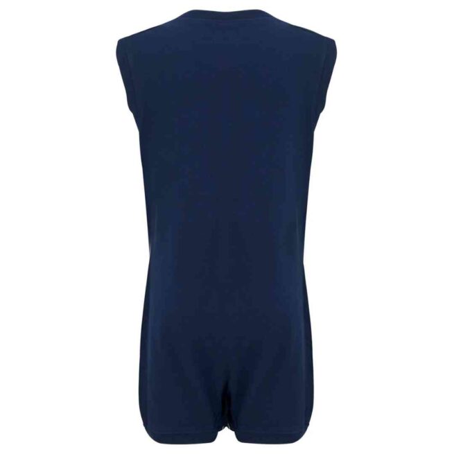 KayCey Sleeveless Popper Vest with tube access in Navy - Back