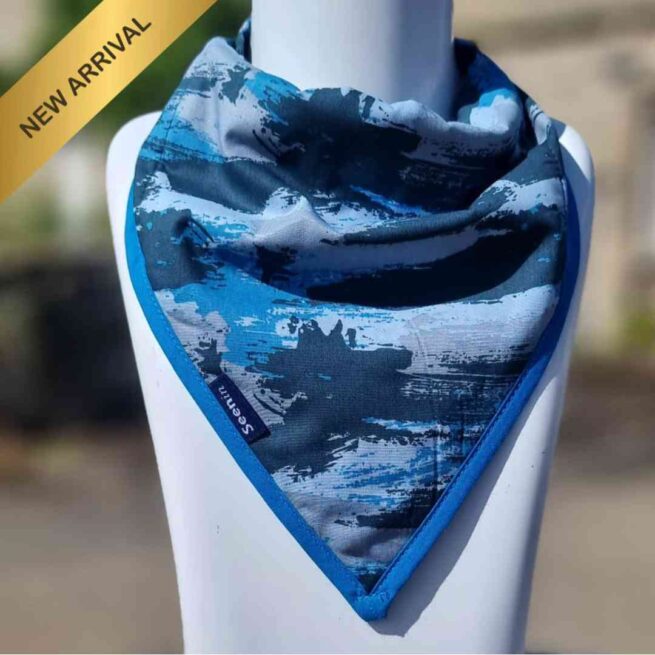 Blue Camo Print Kerchief