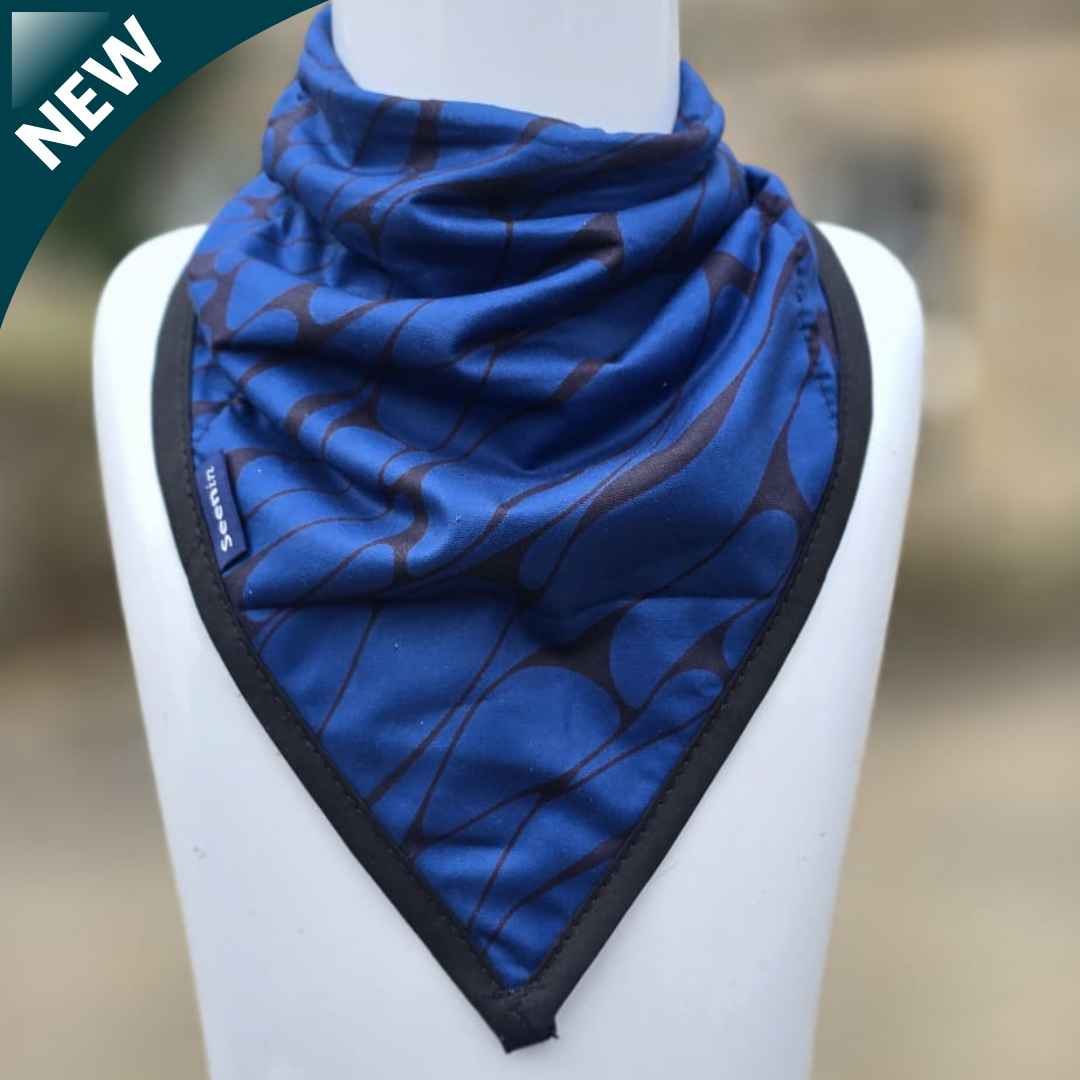 Print Kerchief Blue Pebble