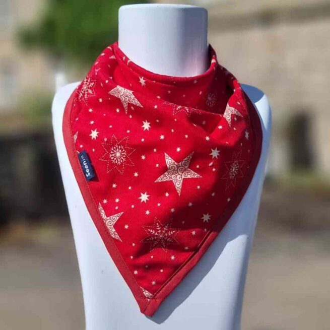 Print kerchief in red star print