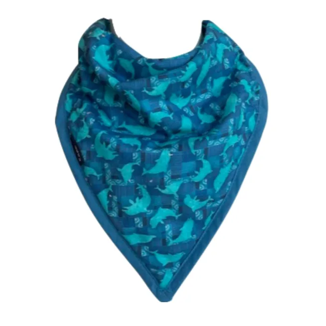 Dolphin print kerchief cut out