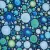 Close up of blue bubbles print kerchief