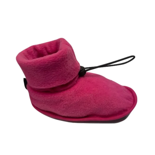 Single pink fleece slipper sock