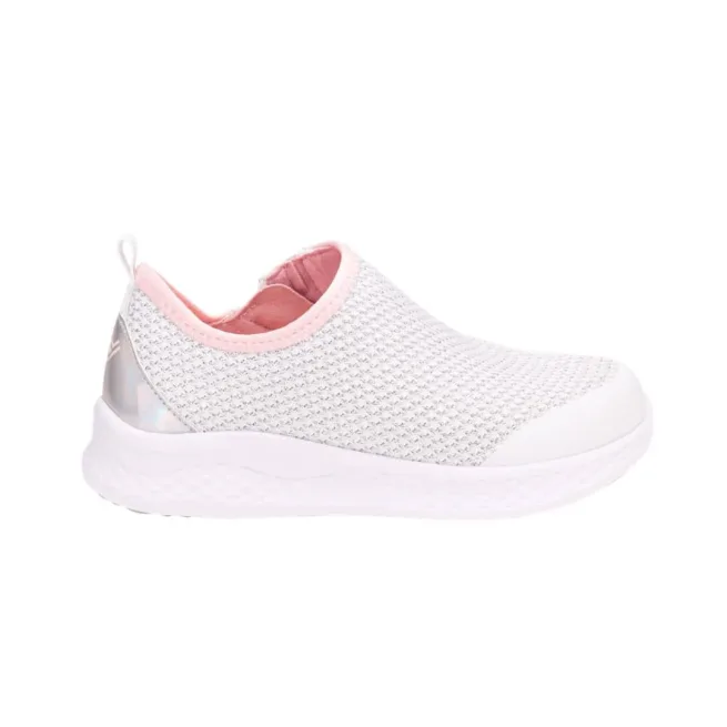 Friendly Shoes Force White Shimmer Pink Shoes - Right Outer