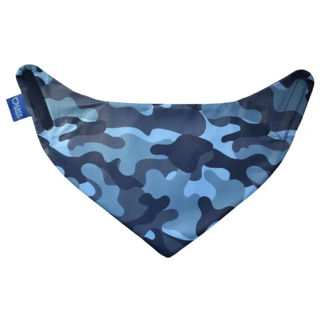 Care Designs Junior Neckerchief Blue Camouflage - kerchief open