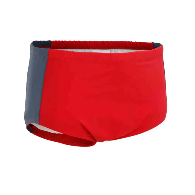 Kes Vir boys swim trunks in red/slate colour - Front