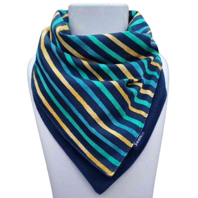 Flip kerchief in Sea Stripe/Navy colour