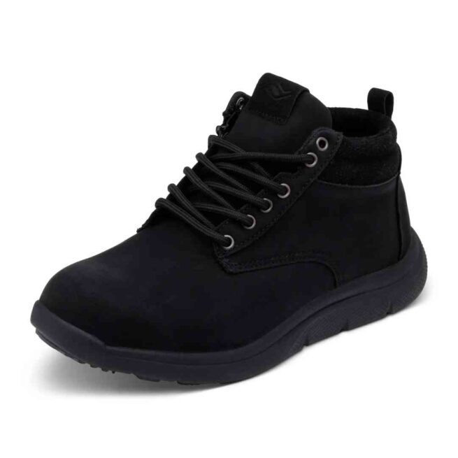 Friendly Shoes Womens Scout Black Zip-Up Boot - Angle