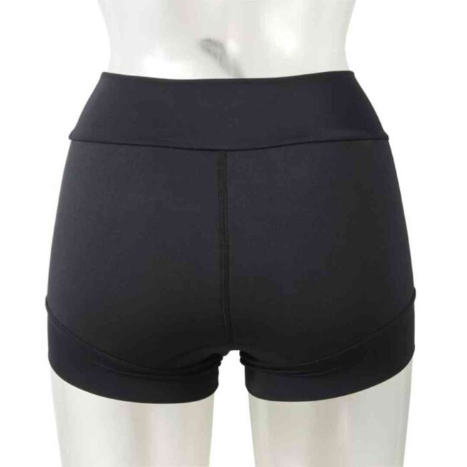 Splash Shorts new improved fit in Black on mannequin- Back