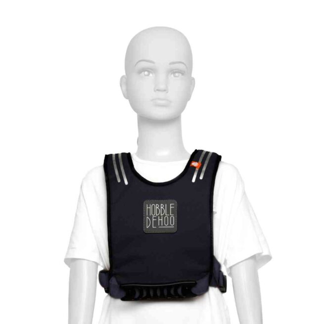 Hobbledehoo XL Harness - Mannequin wearing Blue, Front Image