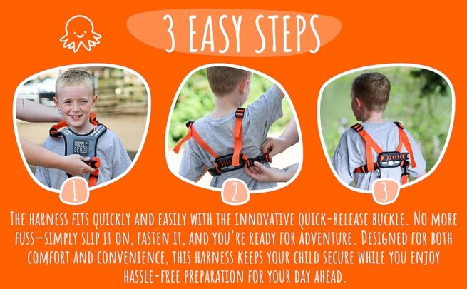 3 easy steps to wear the SEN Harness